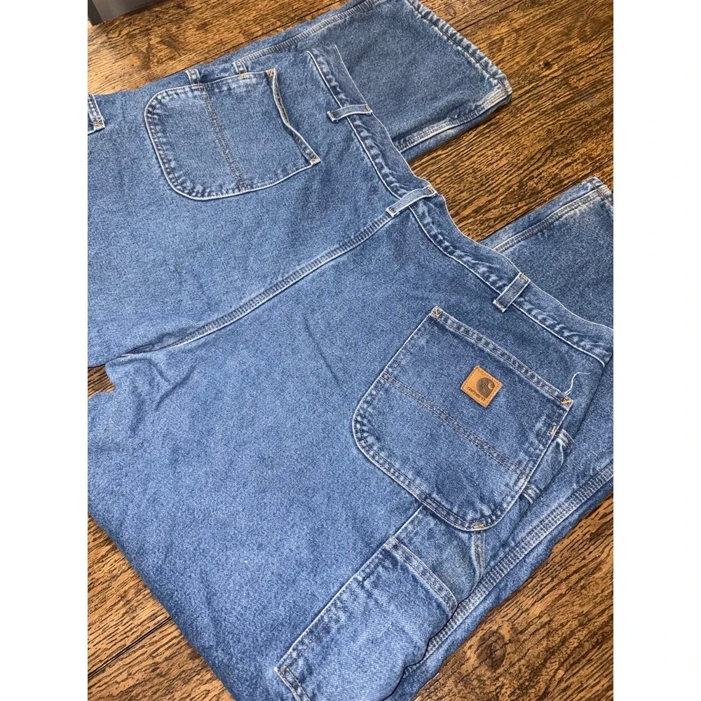 Carhartt fleece lined dungaree fit jeans 44x32 - Picture 2 of 5